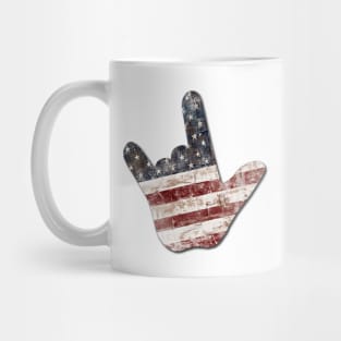 ILY - American Flag Mug